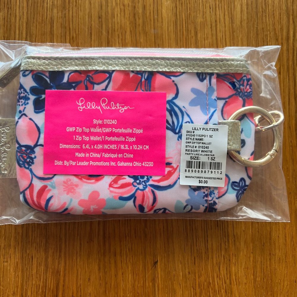 New Lilly Pulitzer Zip Wallet